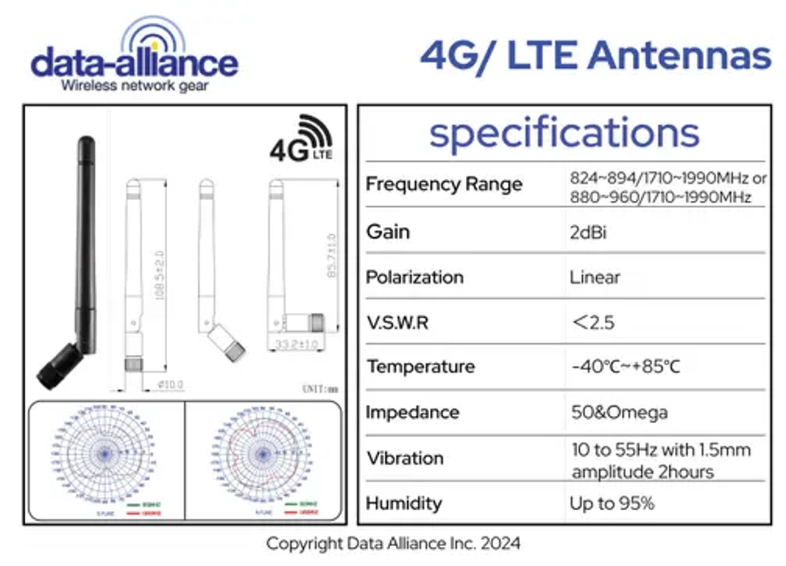 Antenna LTE 4G 2dBi